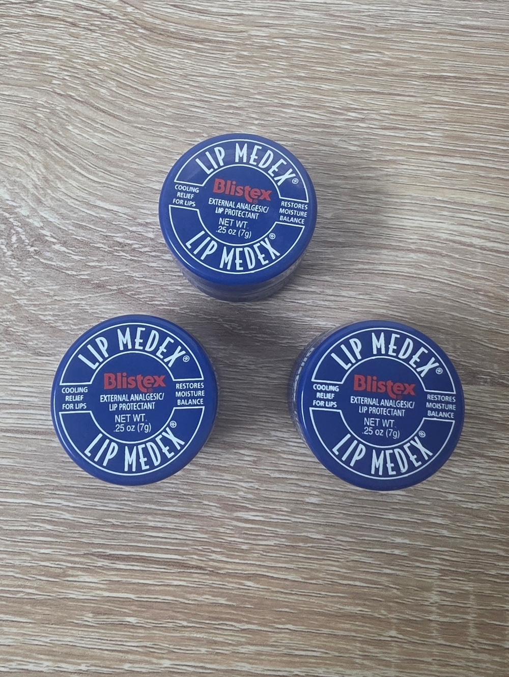 NEW Blistex Lip Medex External Analgesic/ Lip Protectant 0.25 Oz Lot Of 3